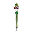 Silicone Focal Beads Book Gnome Wearing Pencil Hat and Smiling Apple 20pcs 3