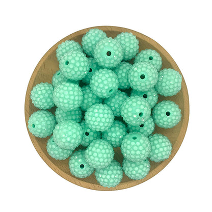 Bubblegum Round Rhinestone Beads 20mm Acrylic Transparent 50pcs 14