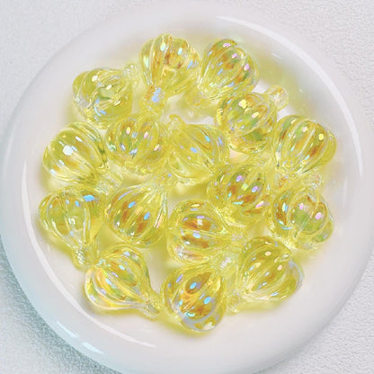 Transparent Hot Air Balloon Acrylic Beads 30x25mm Glossy Pastel 5pcs 5