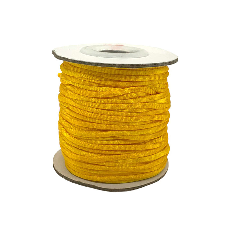 Nylon Beading Cord 2mm Bright Gold Yellow Smooth Satin Finish 414 Yards