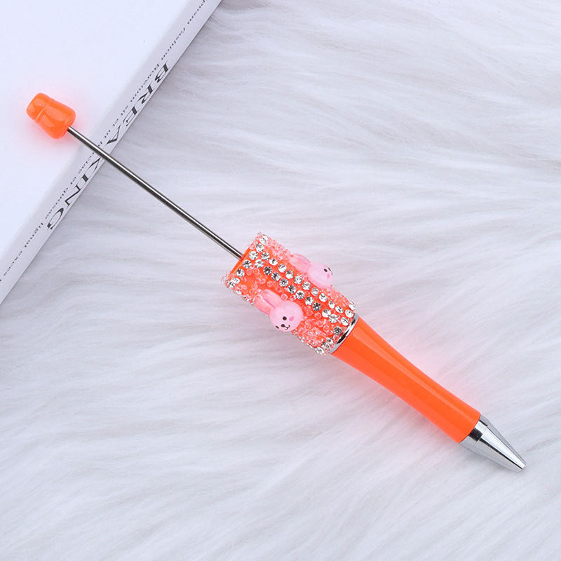 Beadable Pen with Cute Bunny and Rhinestone 14