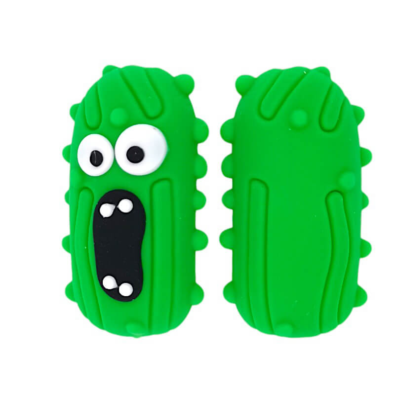 Silicone 3D Focal Beads Screaming Pickles Front Facing 2