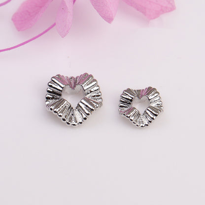 Alloy Wavy Spacer Beads 6mm 8mm Tibetan Style 10pcs 7