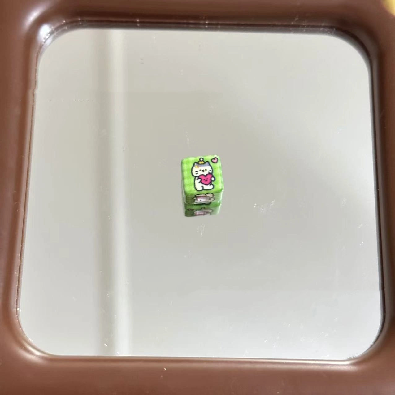 Tulip Cat Acrylic Square Beads 10mm Cute Cartoon Pastel 20pcs 8