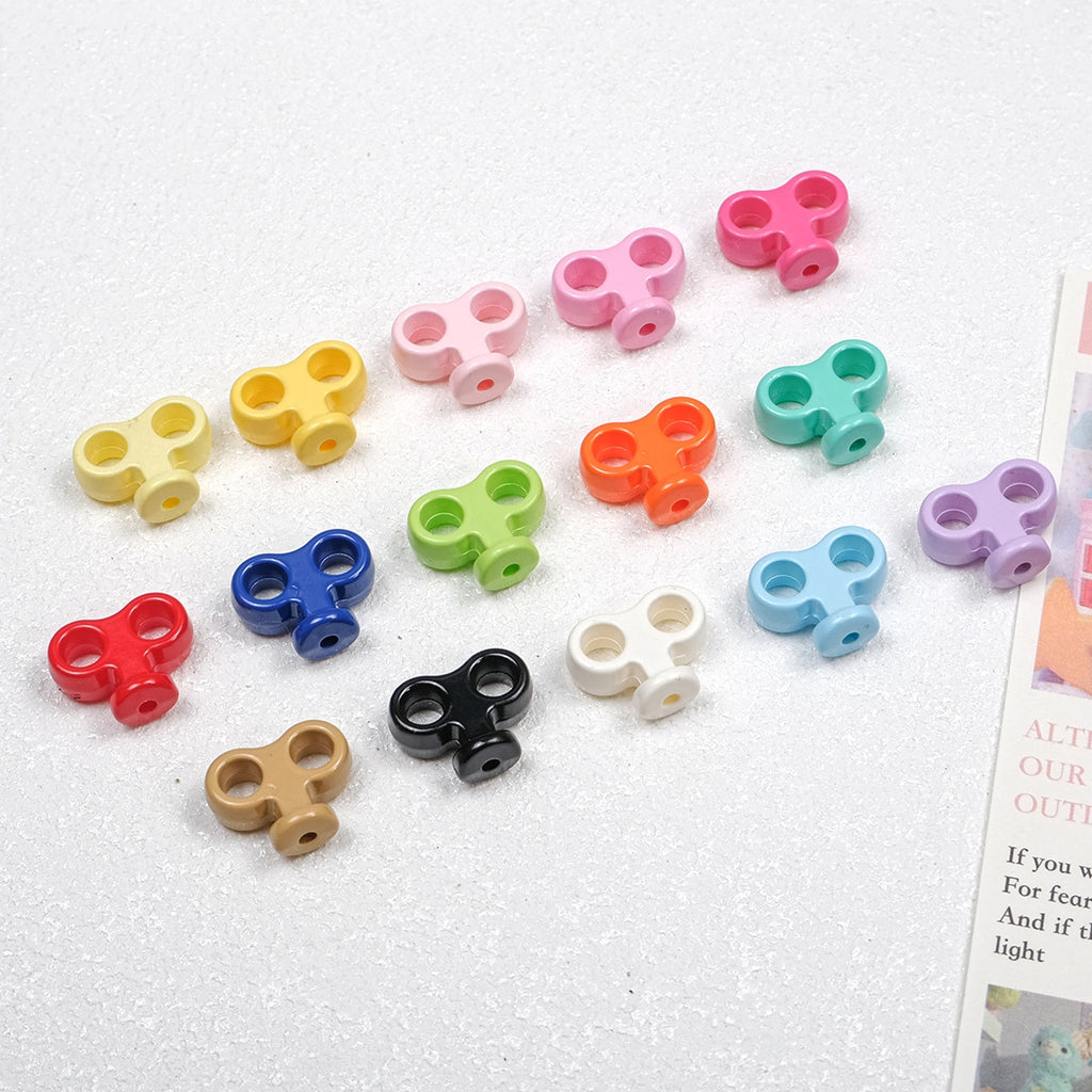 Painted Clockwork Spring Acrylic Beads 18mm Glossy Mixed Colors 20pcs 3