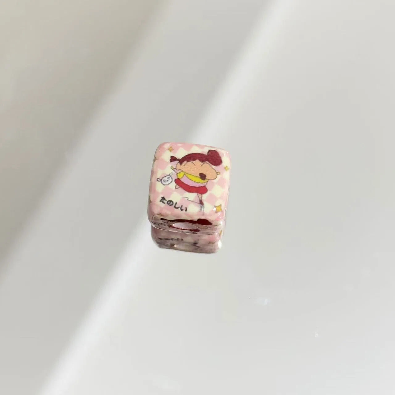 Anime Crayon Shin Chan Printed Acrylic Square Beads 14mm 10pcs 7