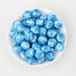 Colorful 15mm Printed Round Silicone Beads with Flower Patterns 50pcs 3
