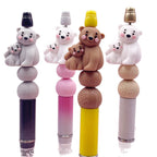 3D Silicone Focal Beads Bear Mom and Baby Figurines 20 pcs 5