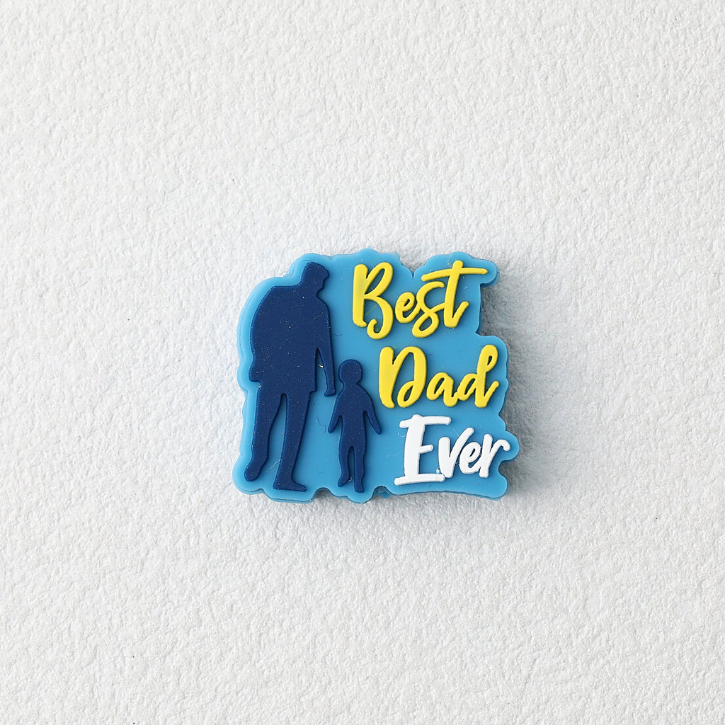 Father's Day Best Dad Ever Silicone Focal Beads 20pcs