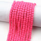 Cube Clay Beads 6mm Solid Color Polymer Matte Finish 10strands 10