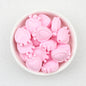 Colorful Heart Crown Silicone Focal Beads 20pcs 11