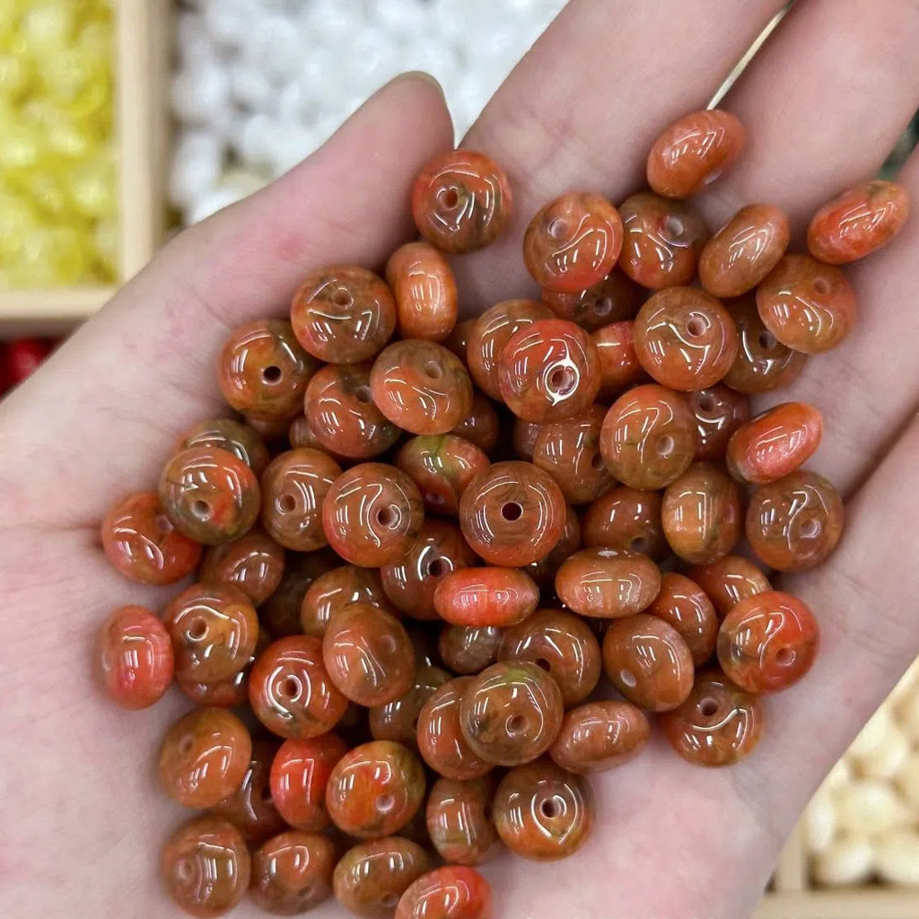 Resin Spacer Beads 10mm Oil Painting Texture 60pcs 6