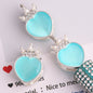Alloy Heart Shaped Rhinestone Crown Beads 23mm 3pcs 8