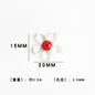 Transparent Colorful Flower Shaped Glass Beads 15x20mm 10pcs 6