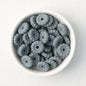 50pcs 12mm 15mm Disc Silicone Beads Solid Colors Smooth Matte