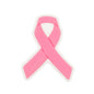 Silicone Focal Beads Pink Ribbon Outlined in White 20pcs
