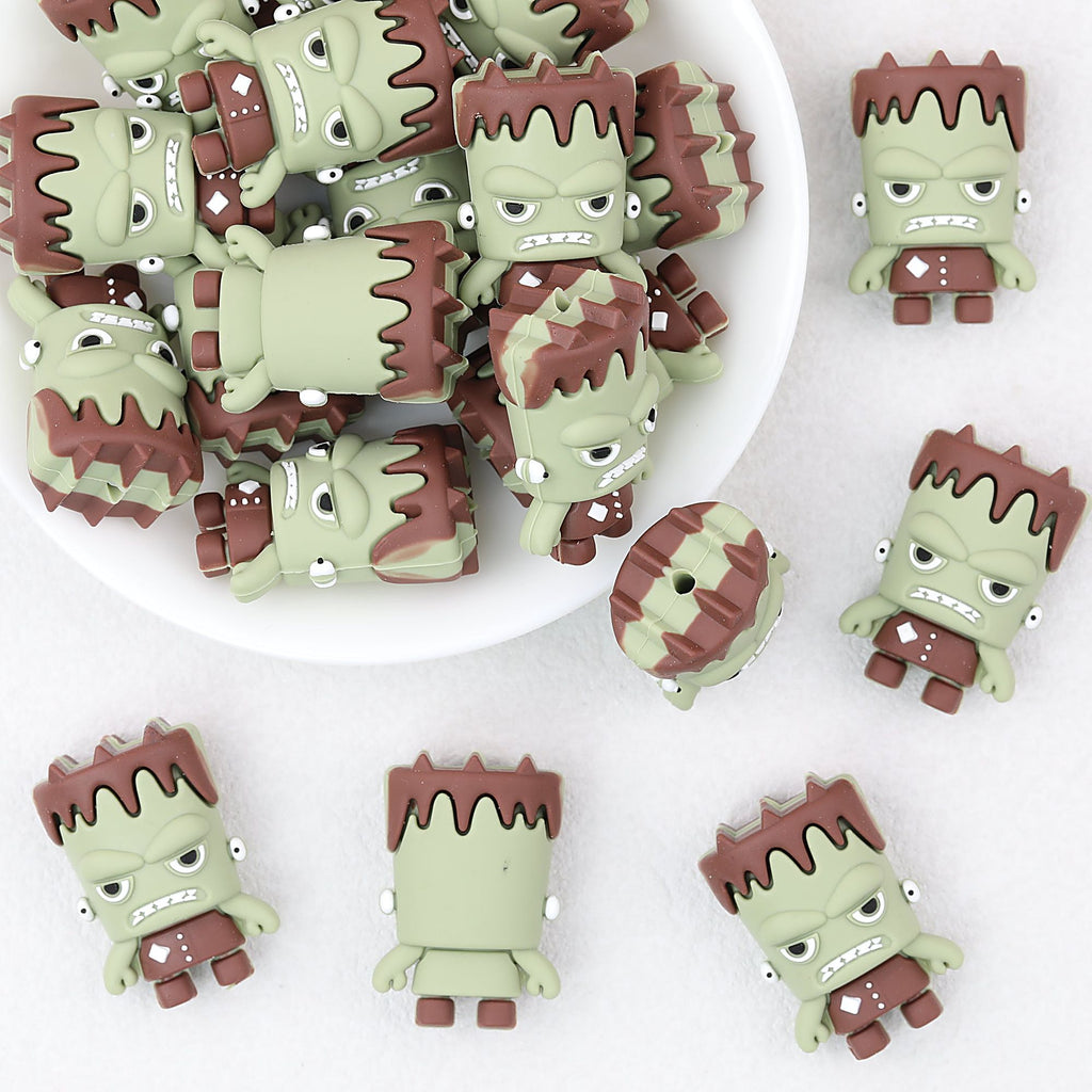 3D Angry Tree Man Silicone Focal Beads 20pcs