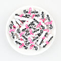 Believe Pink Ribbon Silicone Focal Beads 20 pcs 2
