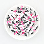 Believe Pink Ribbon Silicone Focal Beads 20 pcs 2