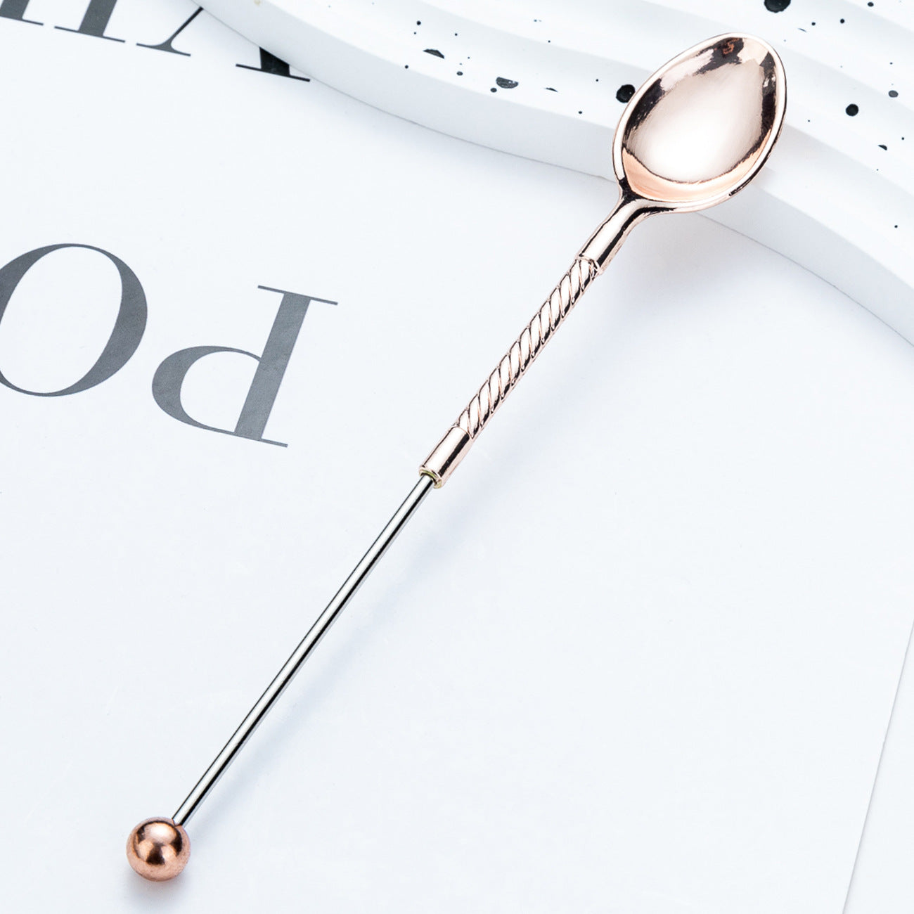 Beadable Metal Spoons for Stirring Coffee