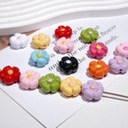 Colorful 3D Cherry Blossom Acrylic Beads 19mm Flower 20pcs 2