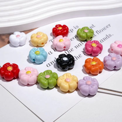 Colorful 3D Cherry Blossom Acrylic Beads 19mm Flower 20pcs 2