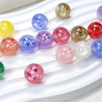 Sparkling Star Resin Round Beads 16mm 50pcs