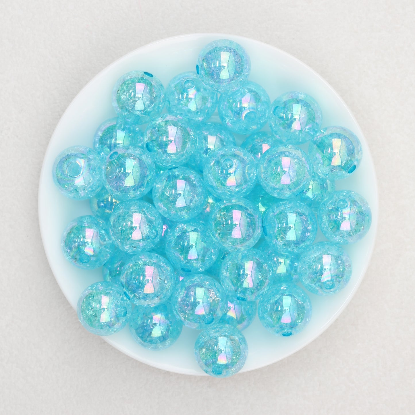 Crackle Acrylic Round Beads 16mm 20mm Assorted Candy Colors 20pcs 8