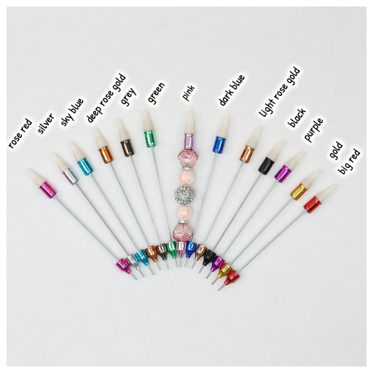 Beadable Double Head Point Drill Nail Tool Metal Handle 12.2cm