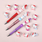 Silicone 3D Focal Beads Nurse Cat Wearing Nurse Hat 20pcs 8