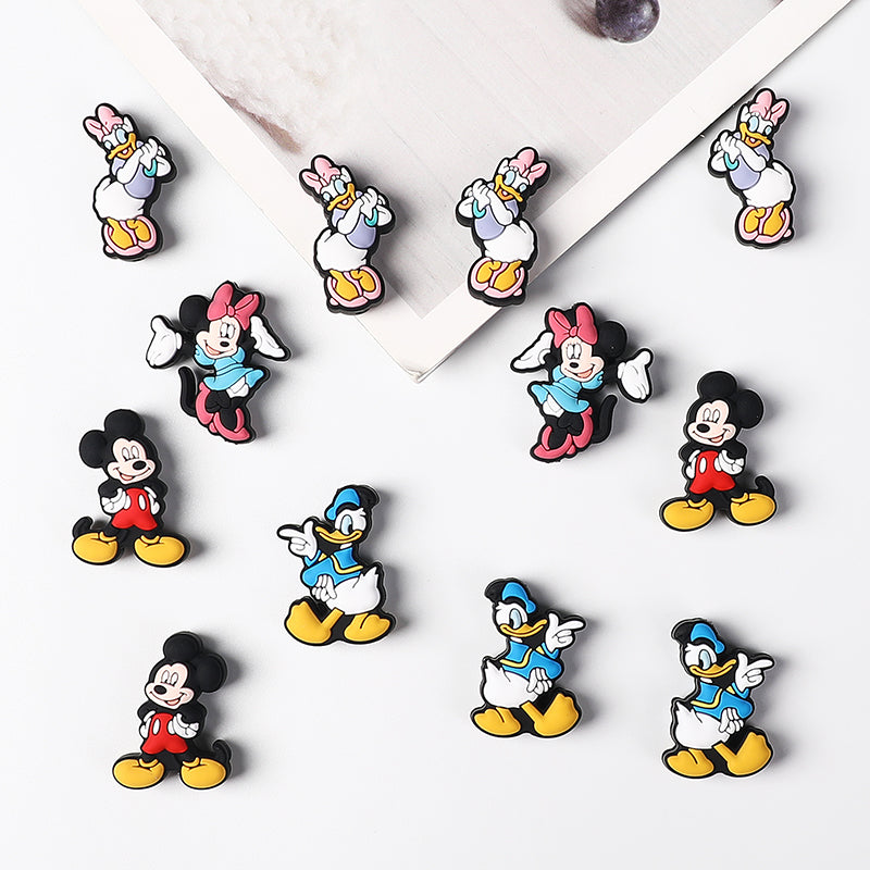 Silicone Focal Beads Disney Mickey Minnie Daisy Donald Duck Distinct Poses 20pcs 3