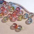 Shimmer Resin Beads 16mm Round UV Plating Glitter Effect 20pcs 2