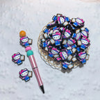 Silicone Focal Beads Medical Staff Kitty Smiling Face 20pcs 4