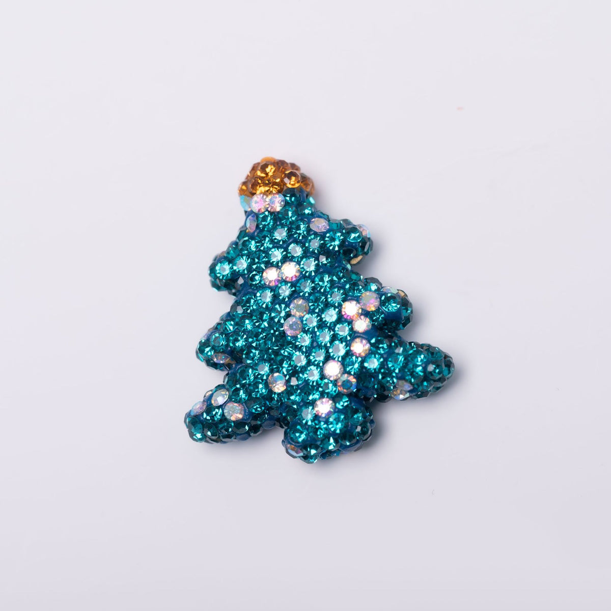 Polymer Clay Christmas Tree Rhinestone Beads 30mm Festive Holiday 10pcs 18