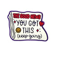 Silicone Focal Beads Keep Going Motivational Text Card Shape 20pcs 2