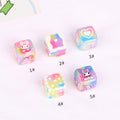 Plating Square Acrylic Beads 14mm Kuromi Cartoon Printed 10pcs 6