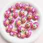 Hand-Painted Dinosaur Egg Acrylic Beads 16x24mm Colorful 5pcs 3
