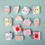 Silicone Focal Beads Learning Stationery ABC Pencil Rainbow 20pcs 3