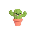 3D Cute Cactus Planter Silicone Focal Beads Green Shades 20pcs 6