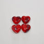 Blooming Ink Color Heart Acrylic Beads 15mm Colorful Mixed 100pcs 9
