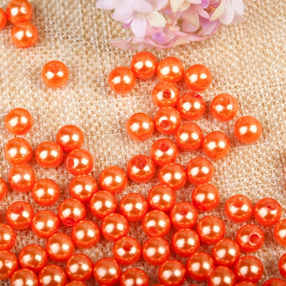 Round Faux Pearl ABS Plastic Beads Wholesale, Colorful Shiny Craft Colors, 6mm
