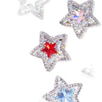 Alloy Double-Sided Five Point Star Beads with Rhinestones 2pcs 5