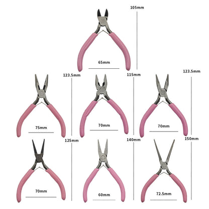 Jewelry Pliers High Carbon Steel Pink Handles 125mm 1pc