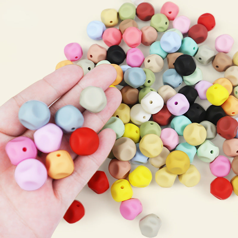 15mm Irregular Silicone Beads Multi Color Solid 50pcs