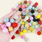 15mm Irregular Silicone Beads Multi Color Solid 50pcs