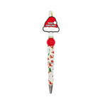 Silicone Focal Beads Christmas Hat Merry Christmas Text 20pcs 3