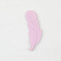 Colorful Feather Shaped Silicone Beads 20pcs - Lilac Purple