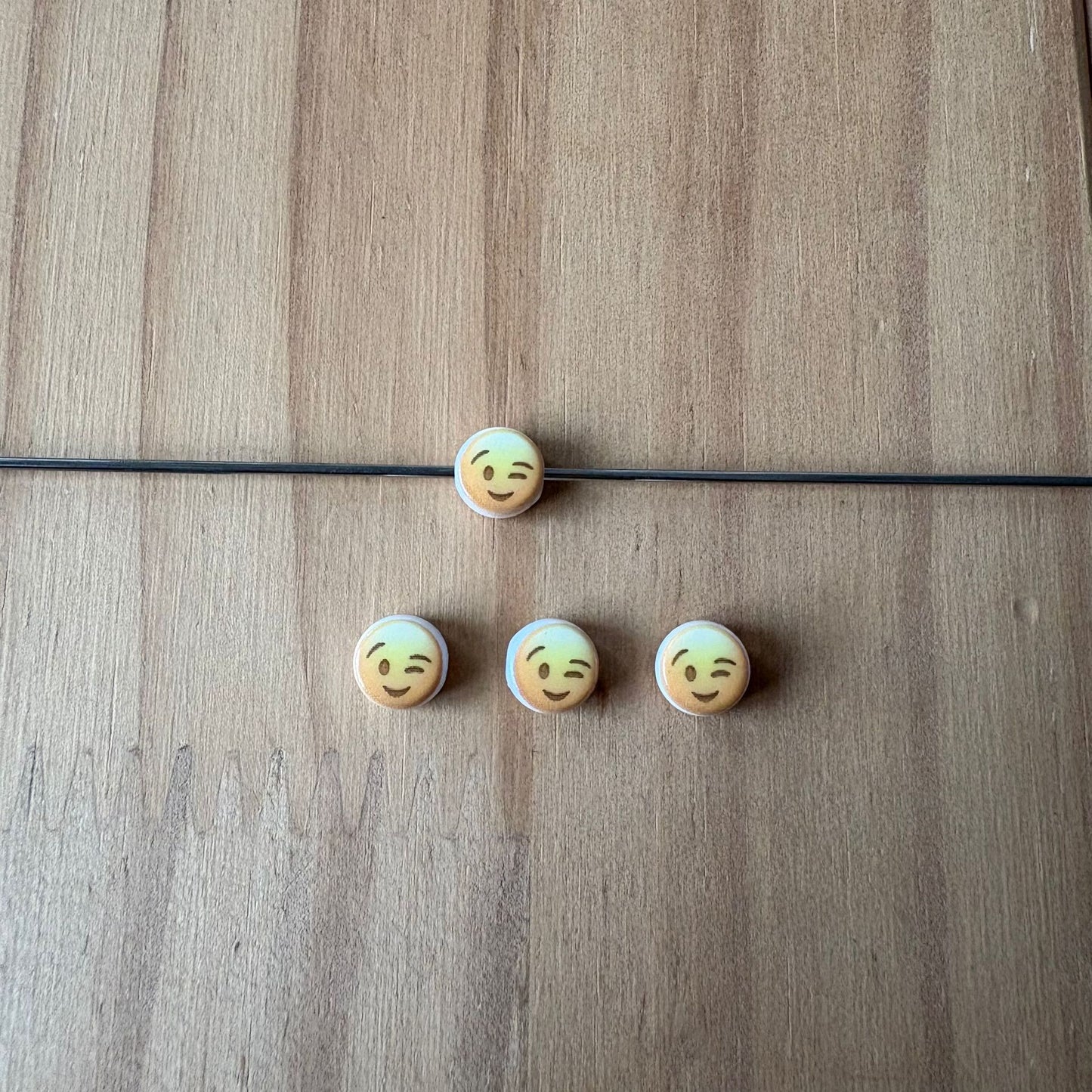 Special Character Flat Acrylic Beads 7mm 10pcs per Pack 23