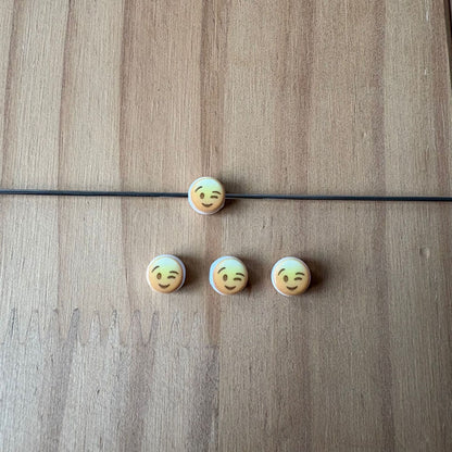 Special Character Flat Acrylic Beads 7mm 10pcs per Pack 23