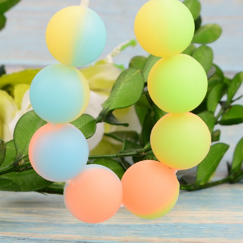 12mm 15mm Double Color Glow in Dark Silicone Beads Smooth Matte 20pcs 2